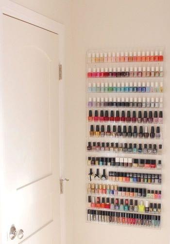 rangements astucieux pour vernis à ongles